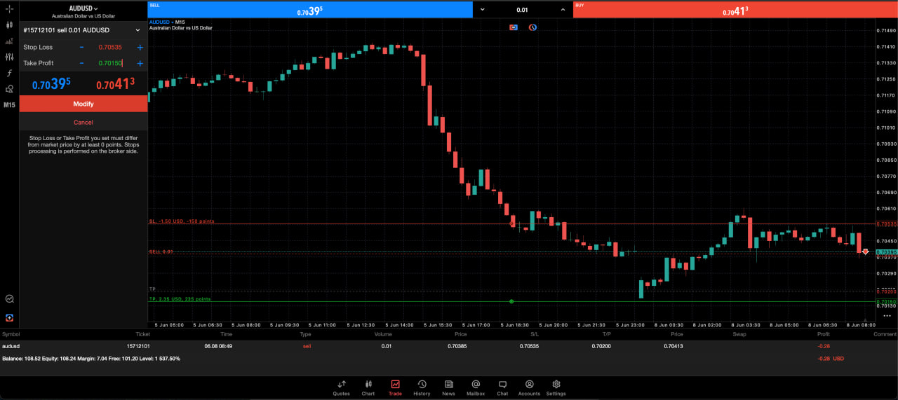 Modify position window - desktop view