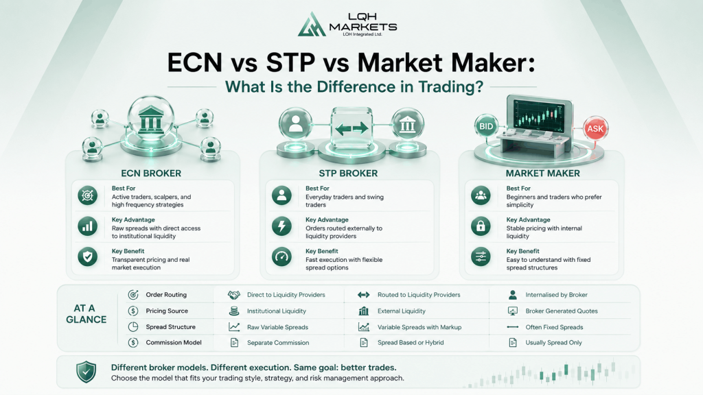 ECN V STP V Market Maker infographic