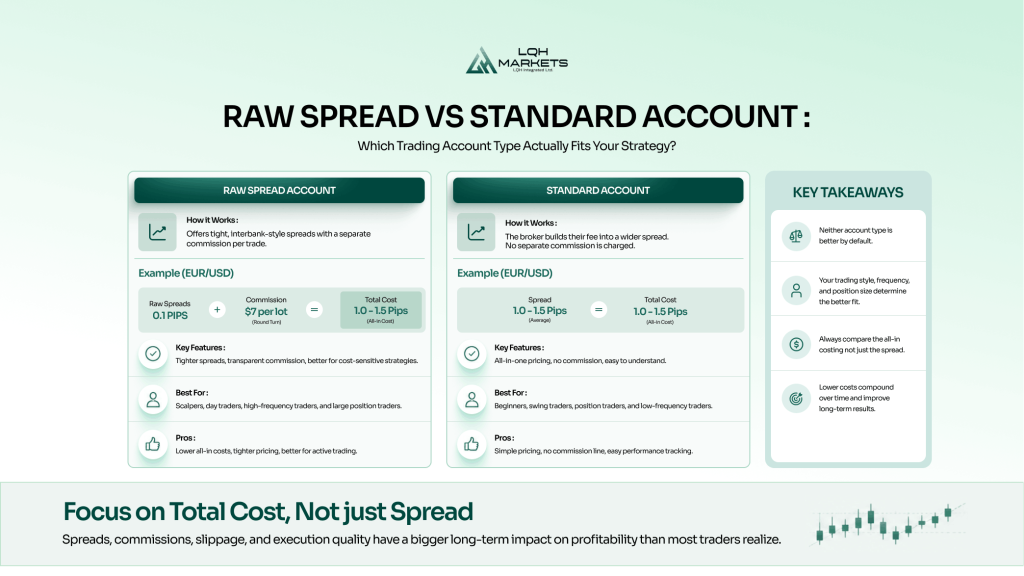 RAW SPREAD VS STANDARD TRADING ACCOUNT