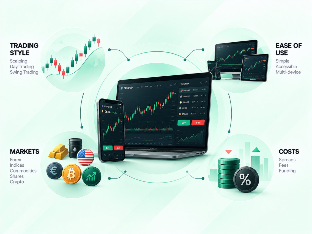 Choosing the Best Trading Platform for Beginners infographic