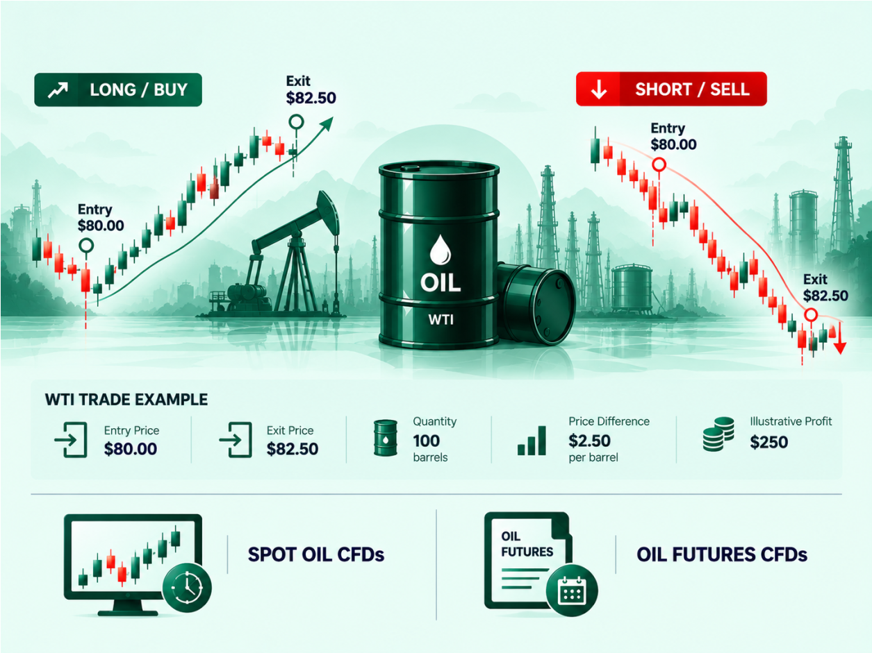 How to Trade Oil CFDs: Understanding WTI and Brent Crude infographic (2)