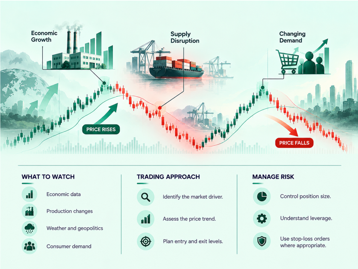 Supply and Demand Dynamics in Commodity Markets infographic (2)