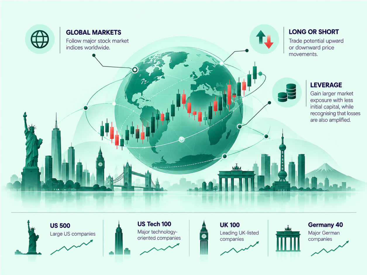 How to Trade Index CFDs: A Beginner’s Guide infographic