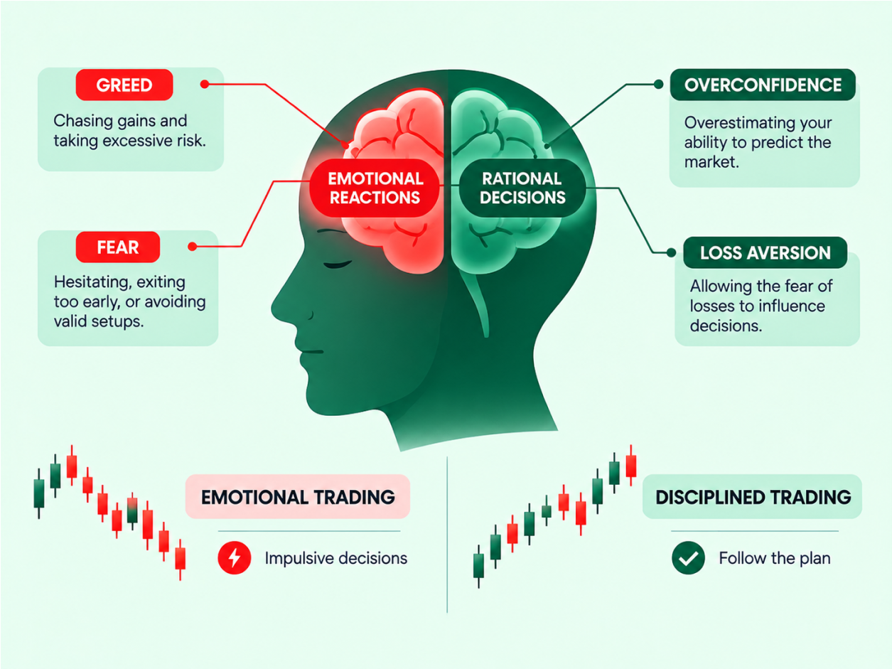 Trading Psychology and Discipline infographic