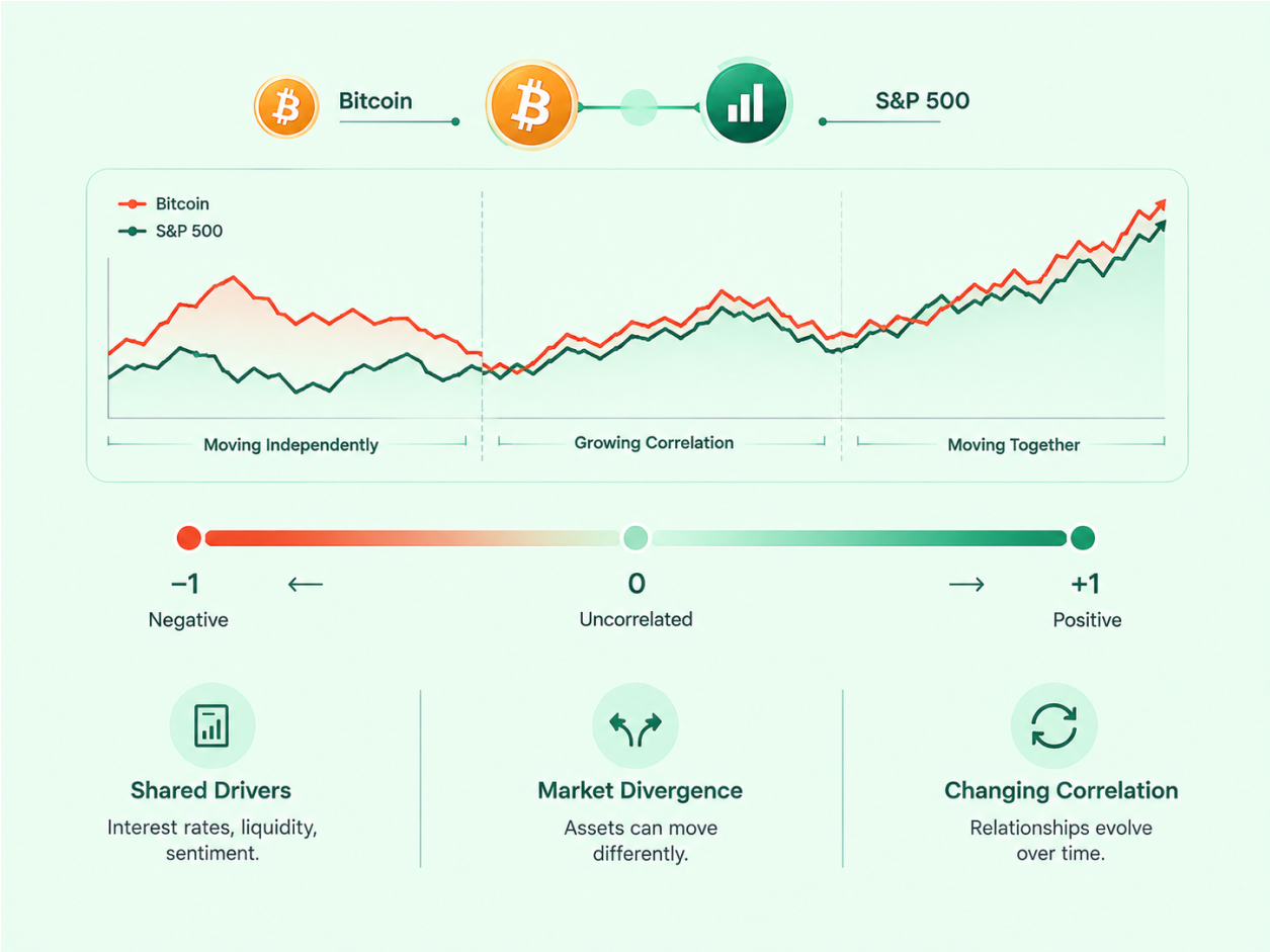 Are Cryptocurrencies Correlated to the Stock Market? infographic