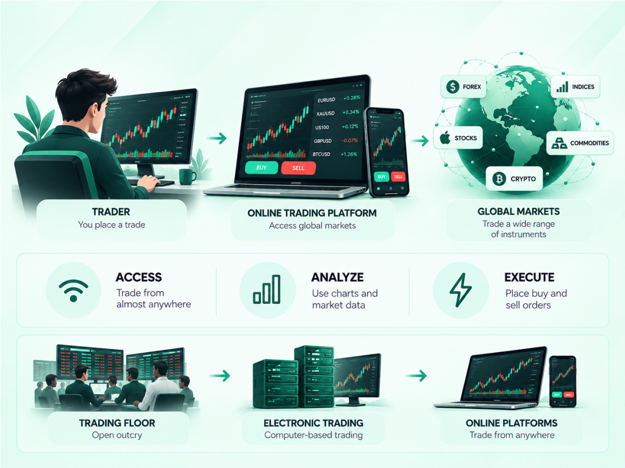 What Is Online Trading: A Comprehensive Masterclass infographic