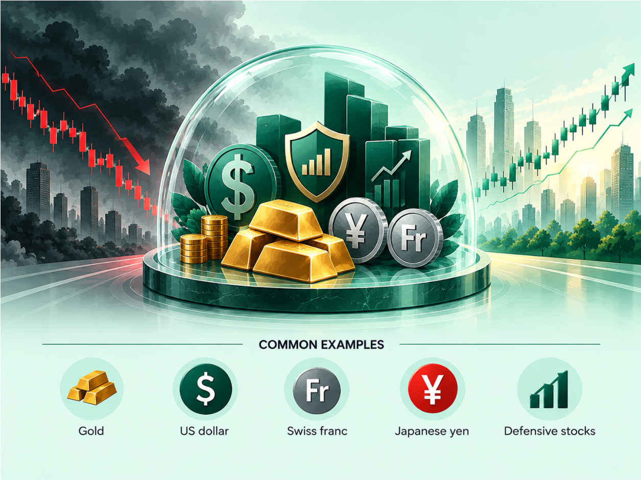 The Role of Safe-Haven Assets in Times of Crisis infographic