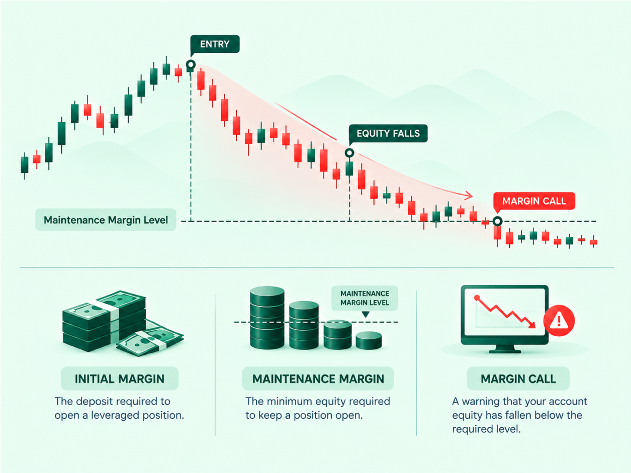 Margin Calls Explained infographic
