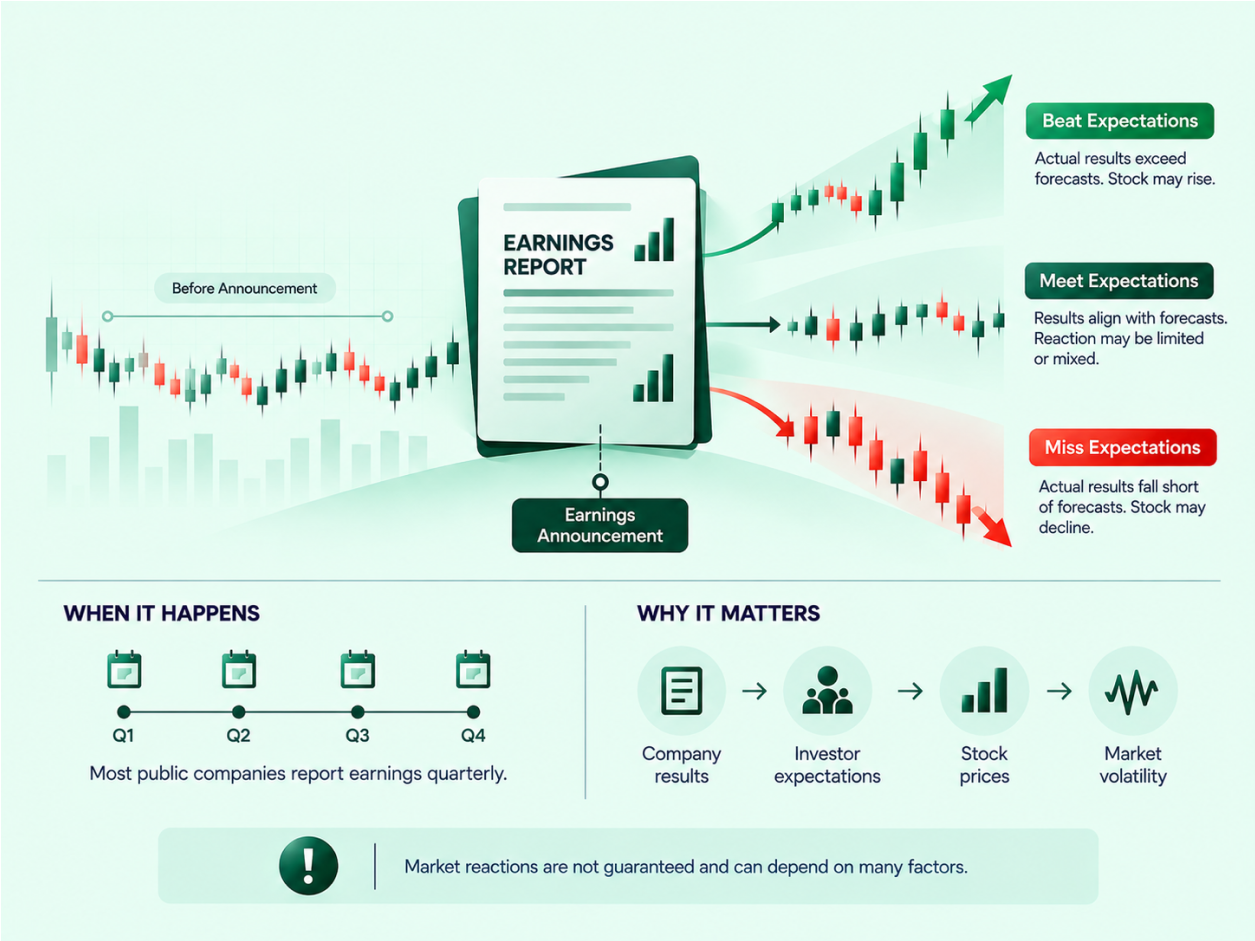 The Impact of Earnings Season on Share Prices infographic