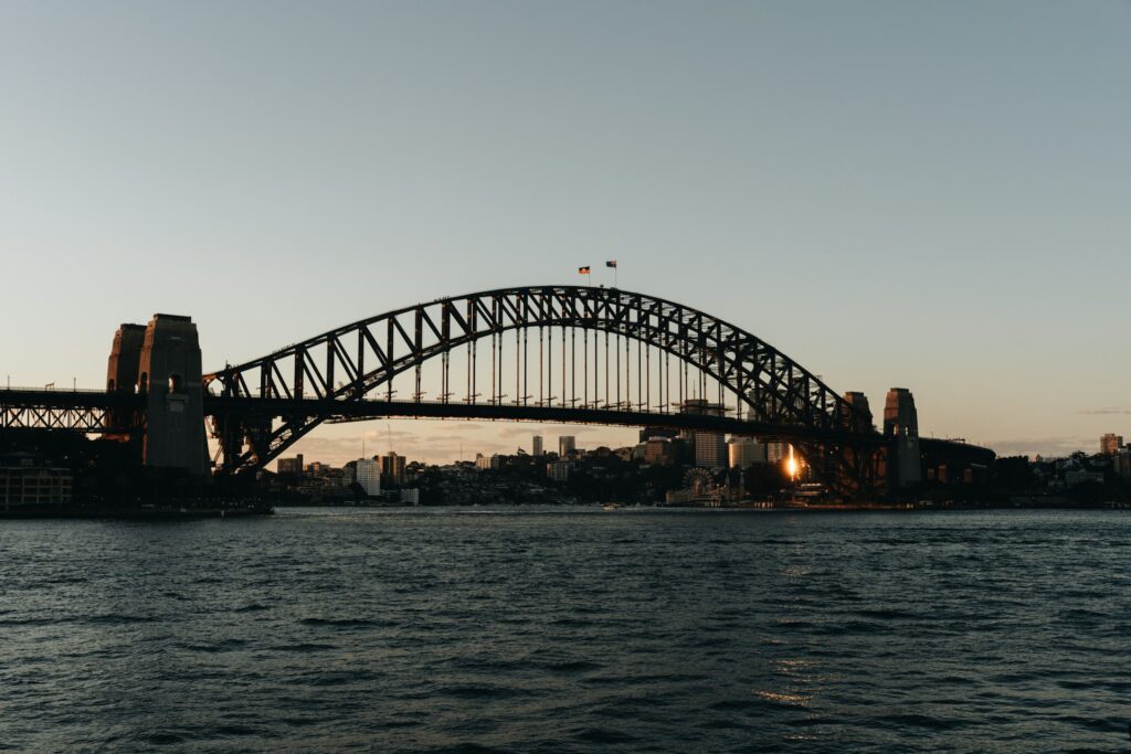 Sydney Harbour Bridge at sunset
