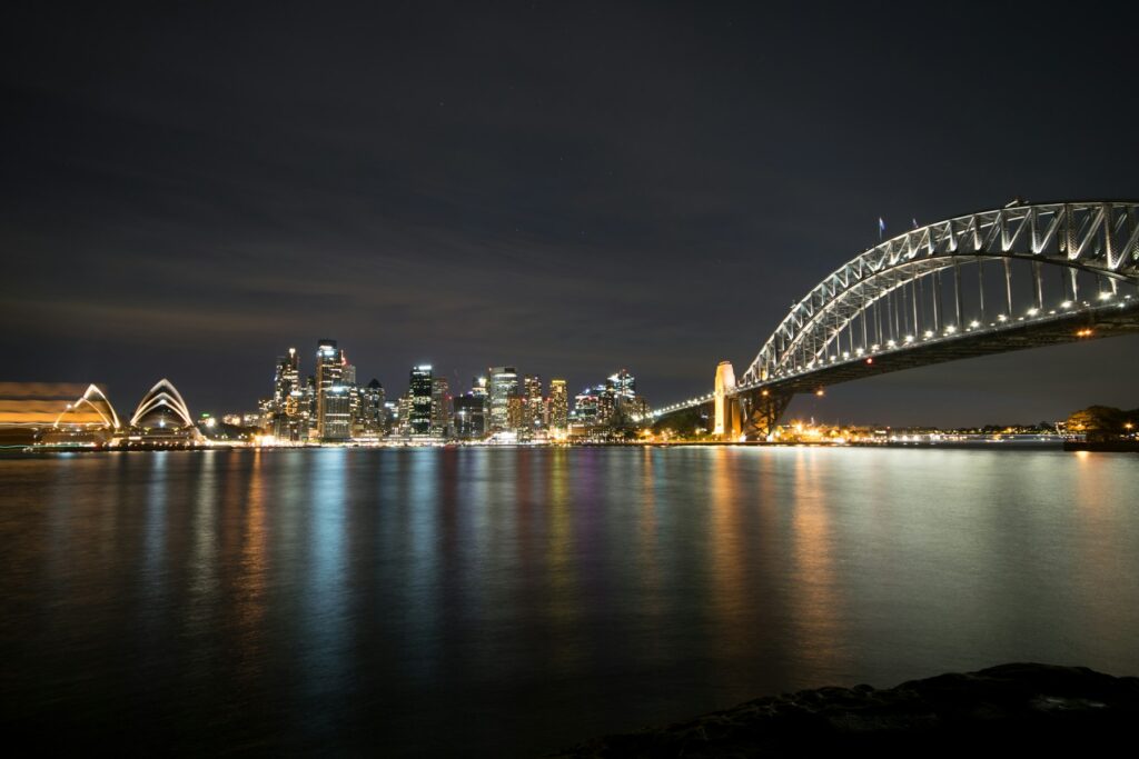 Panoramic view of Sydney Harbour